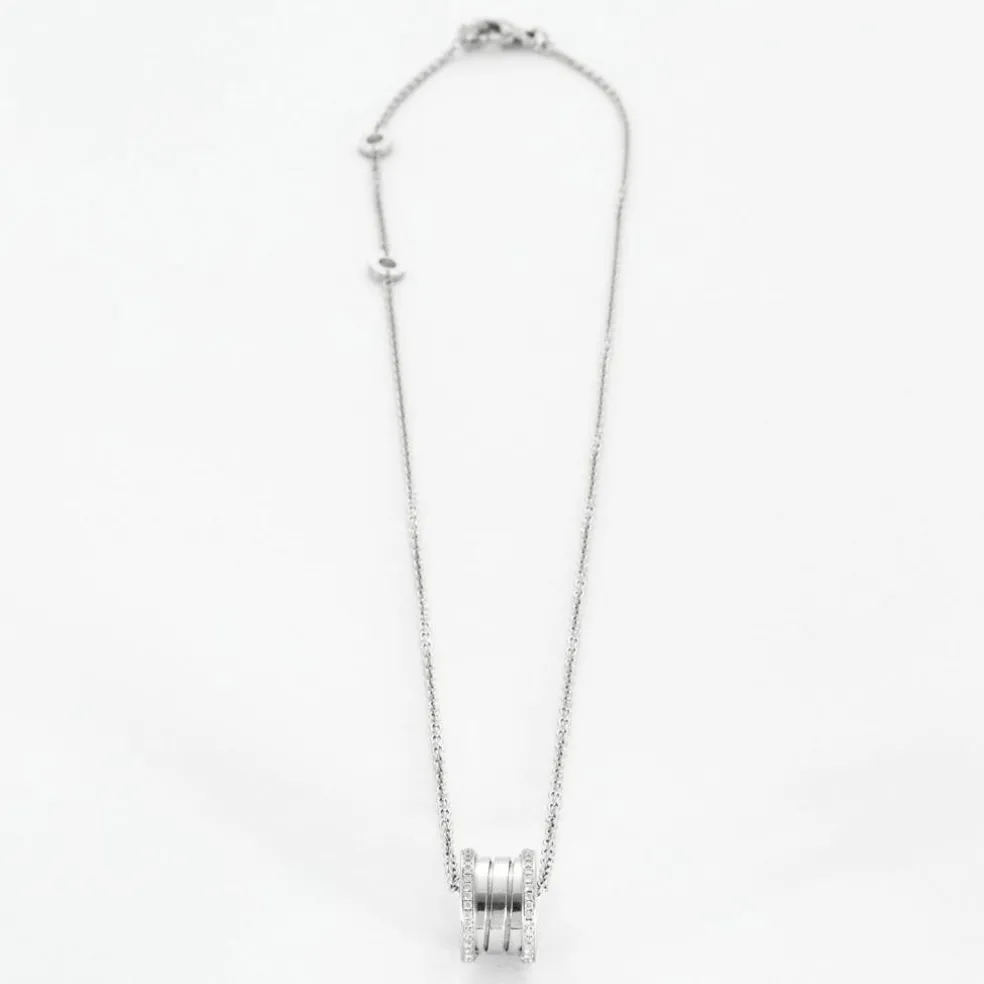 BULGARI - Collier B ZER0 or gris et diamants