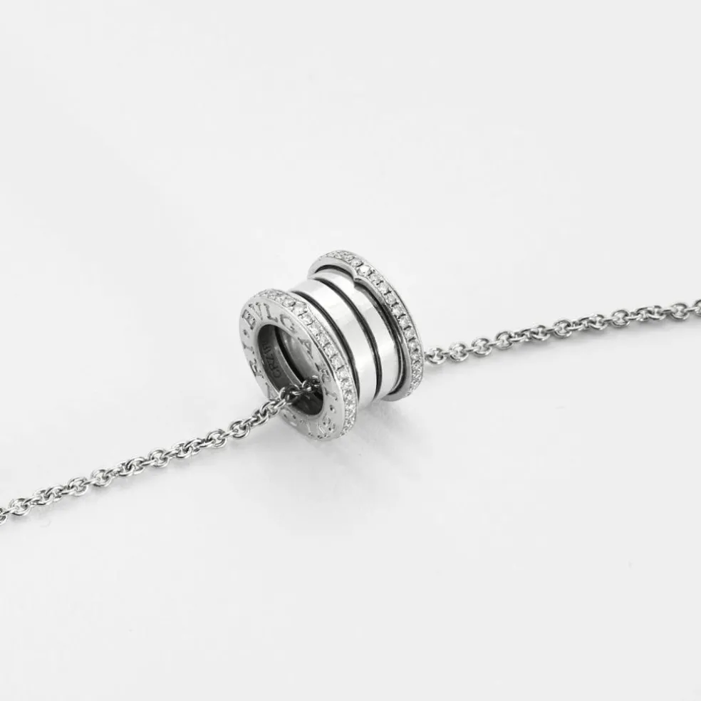 BULGARI - Collier B ZER0 or gris et diamants
