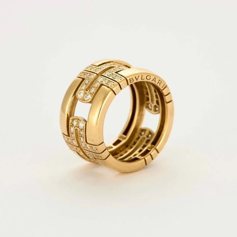 BULGARI - Parentesi - Bague or jaune et diamants