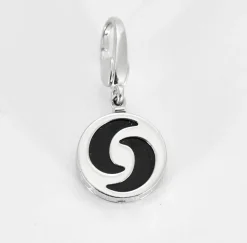 BULGARI - Pendentif Yin & Yang en or gris et onyx