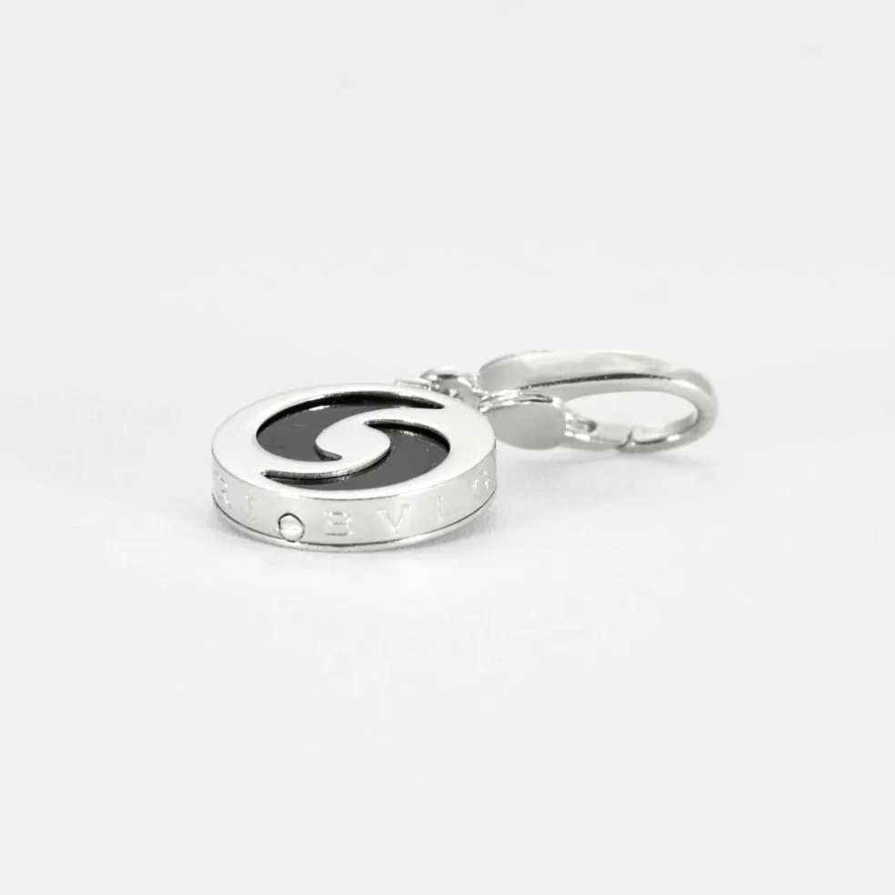 BULGARI - Pendentif Yin & Yang en or gris et onyx