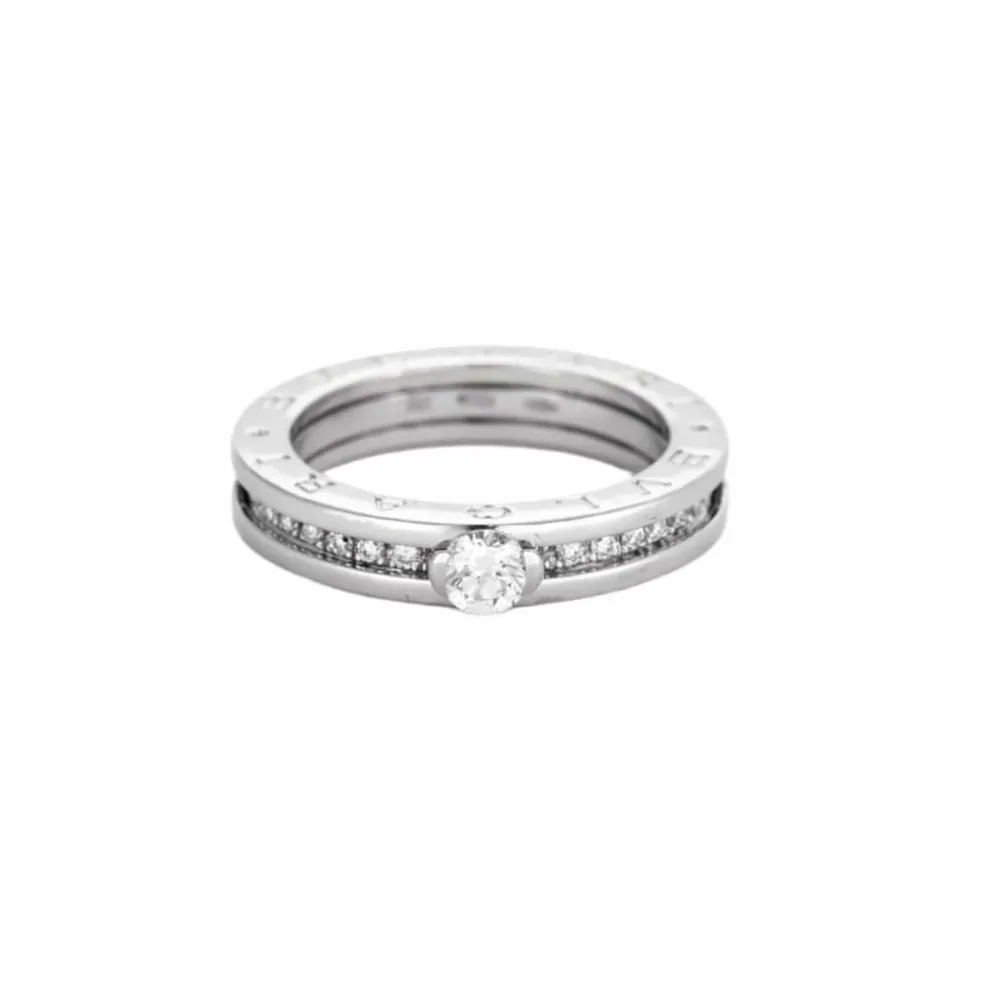 Bulgari, "B.Zero1" Bague solitaire , or gris et diamants