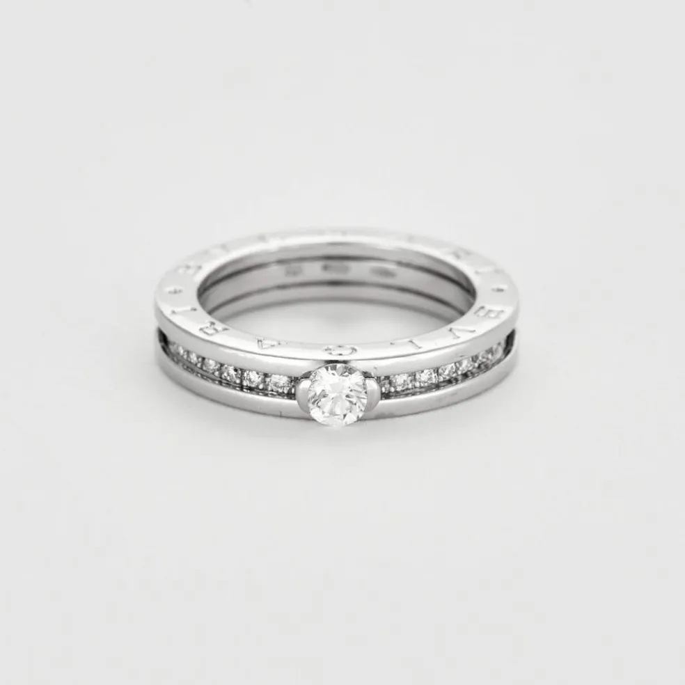 Bulgari, "B.Zero1" Bague solitaire , or gris et diamants