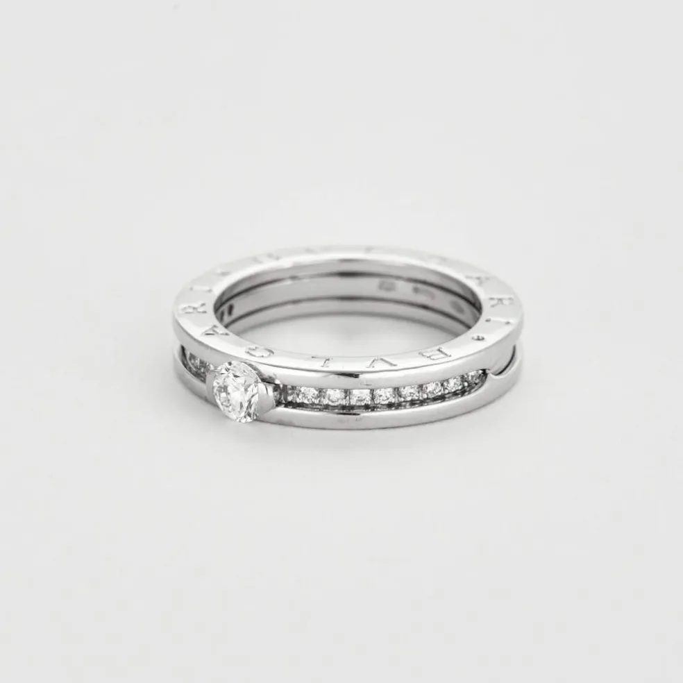 Bulgari, "B.Zero1" Bague solitaire , or gris et diamants
