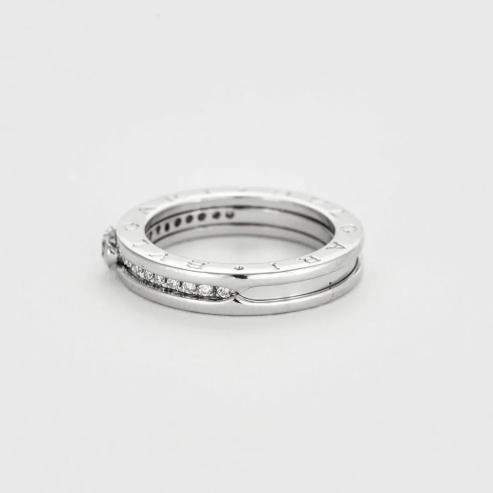 Bulgari, "B.Zero1" Bague solitaire , or gris et diamants