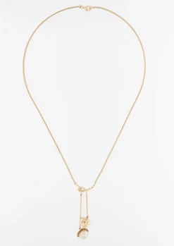 CACHAREL Parure Collier et Boucles d'Oreilles Or Jaune et Perles