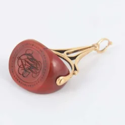 Cachet à Devise Pendentif Agate rouge