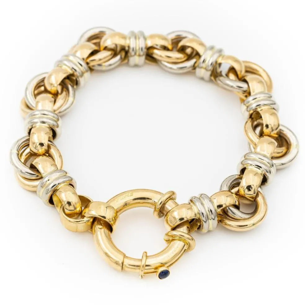 Caplain Bracelet Or jaune, Or blanc Saphir