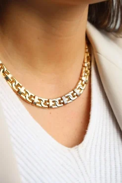 Caplain Collier Or jaune Saphir