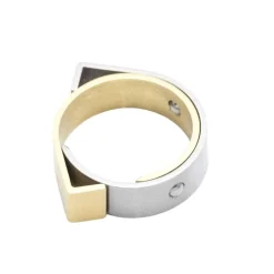 CARL DAU – Bague GEOMETRY en or et acier