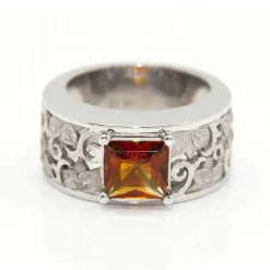 CARRERA - Bague Or blanc Citrine