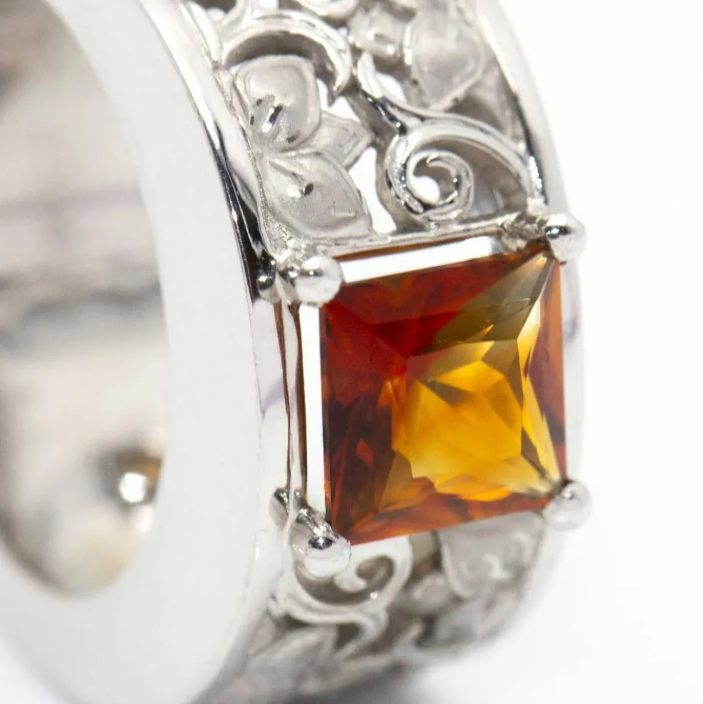 CARRERA - Bague Or blanc Citrine
