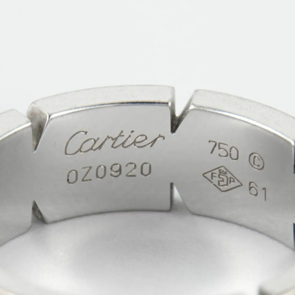 CARTIER - Bague Tank en or gris