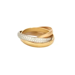CARTIER - Bague Trinity trois ors diamants