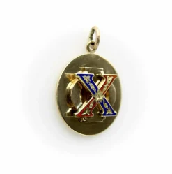 CARTIER - Pendentif médaillon vintage de la fraternité Chi Phi en or