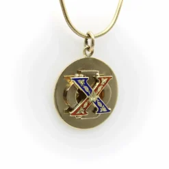 CARTIER - Pendentif médaillon vintage de la fraternité Chi Phi en or