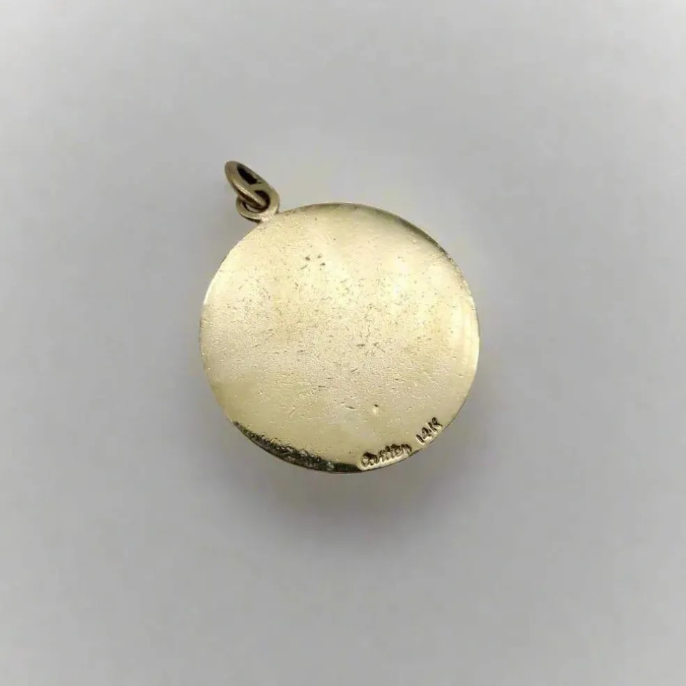 CARTIER - Pendentif médaillon vintage de la fraternité Chi Phi en or