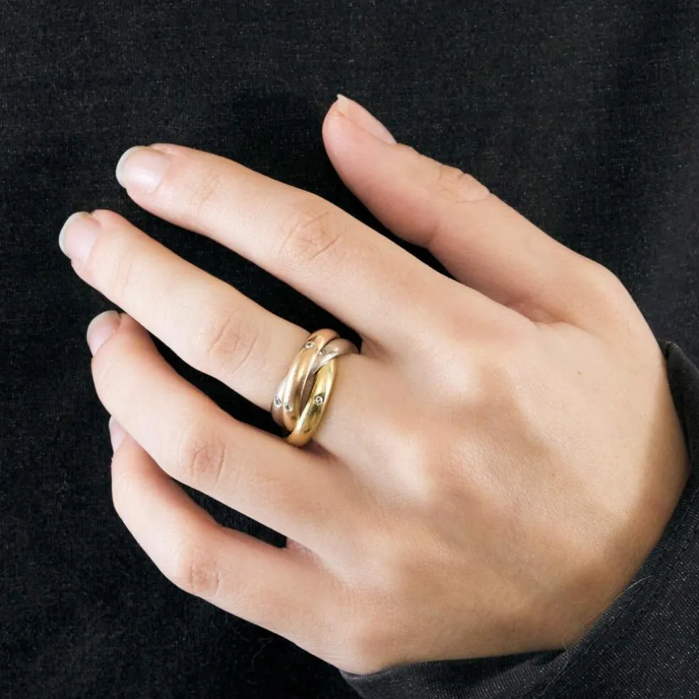CARTIER - Trinity - Bague Or jaune, rose, blanc et Diamants