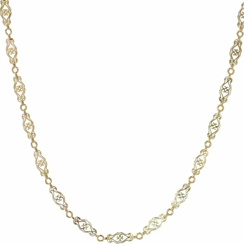 Chaine ancienne en or maille ajourée