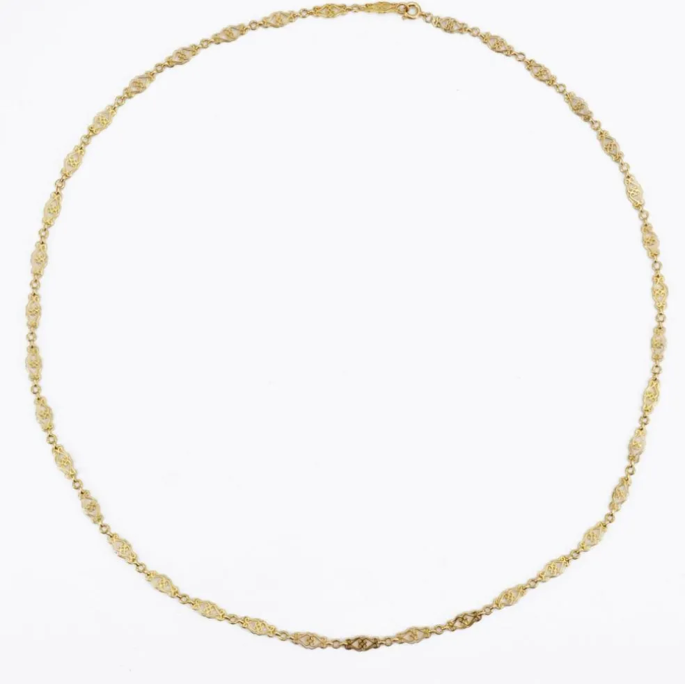 Chaine ancienne en or maille ajourée
