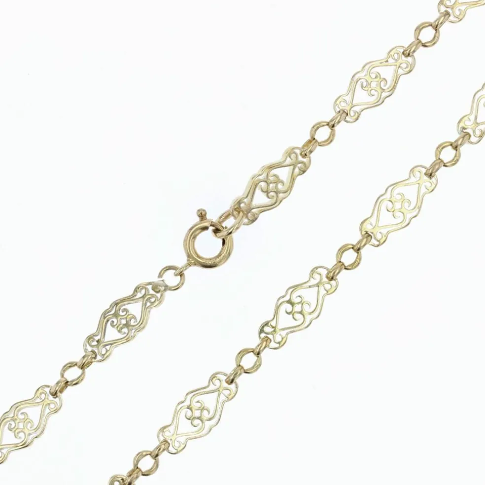 Chaine ancienne en or maille ajourée