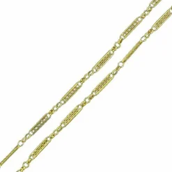 Chaine ancienne or jaune maille filigranée