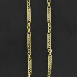 Chaine ancienne or jaune maille filigranée