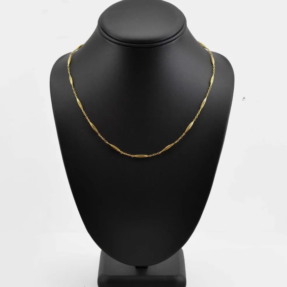 Chaine ancienne or mailles navettes