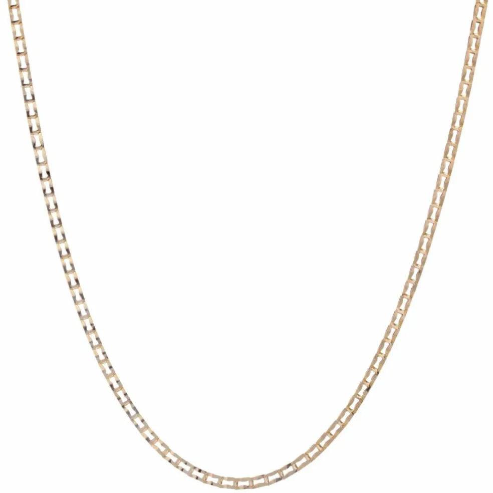 Chaine ancienne or rose maille ajourée