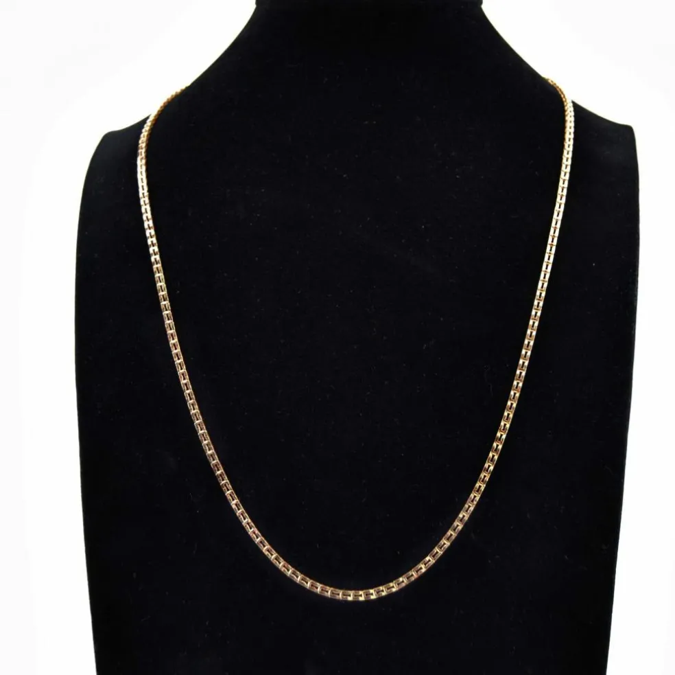 Chaine ancienne or rose maille ajourée