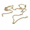 Chaine bicolore maille marine plate en or jaune