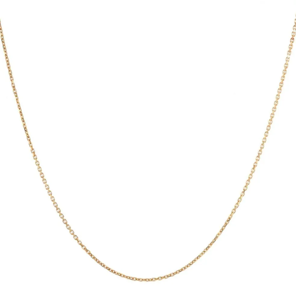 Chaine en or jaune maille forçat limée