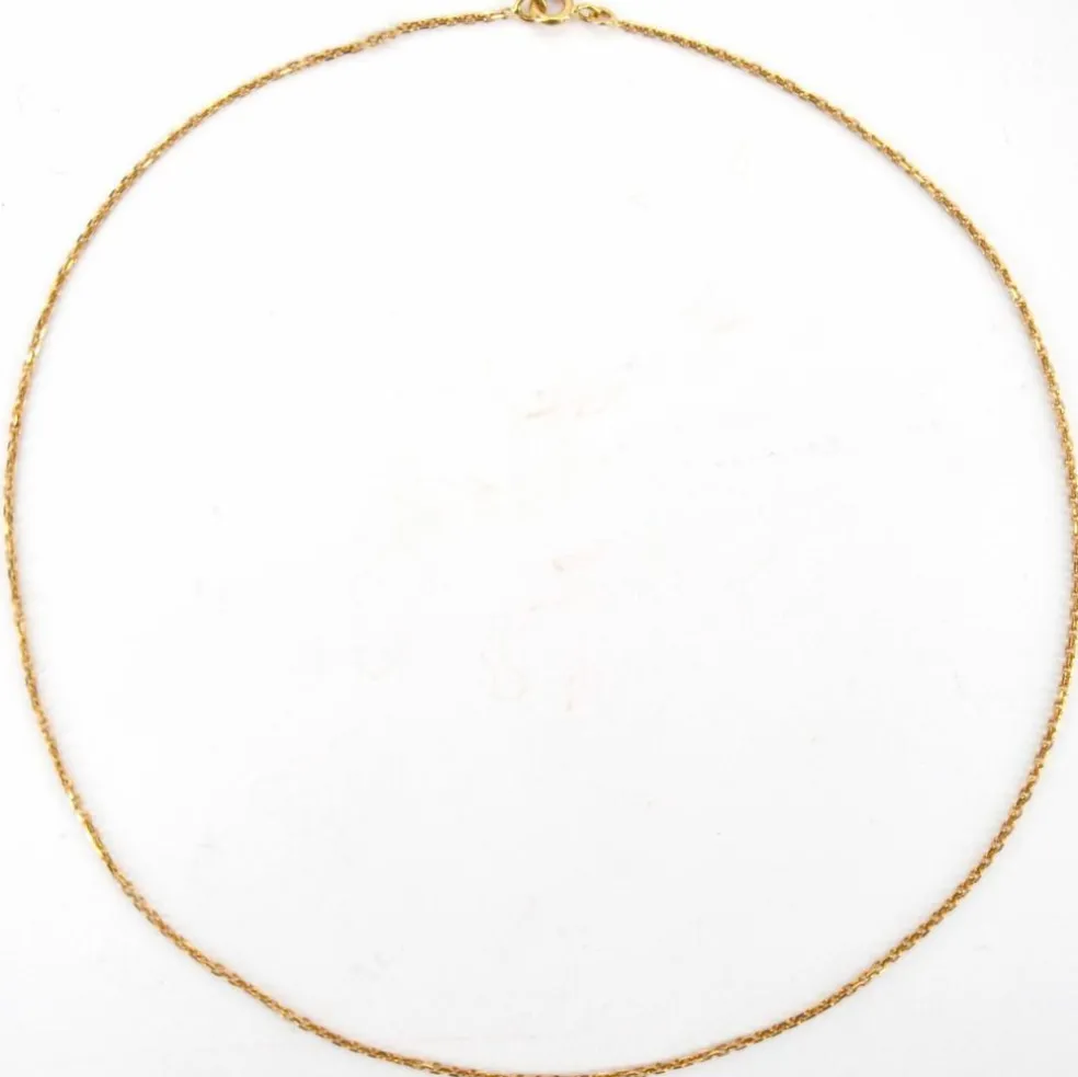 Chaine en or jaune maille forçat limée