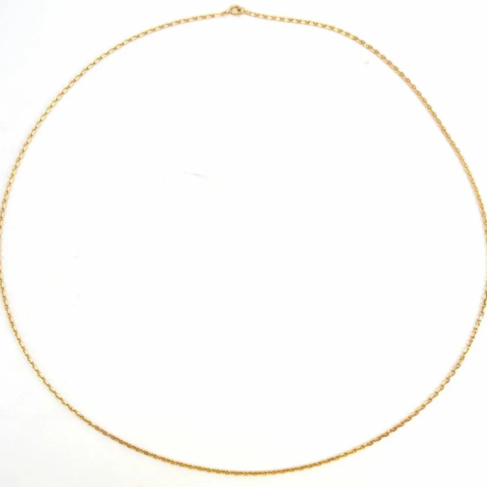 Chaine en or jaune maille forçat limée