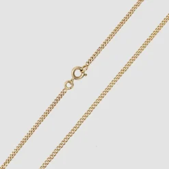 Chaine en or jaune maille gourmette limée