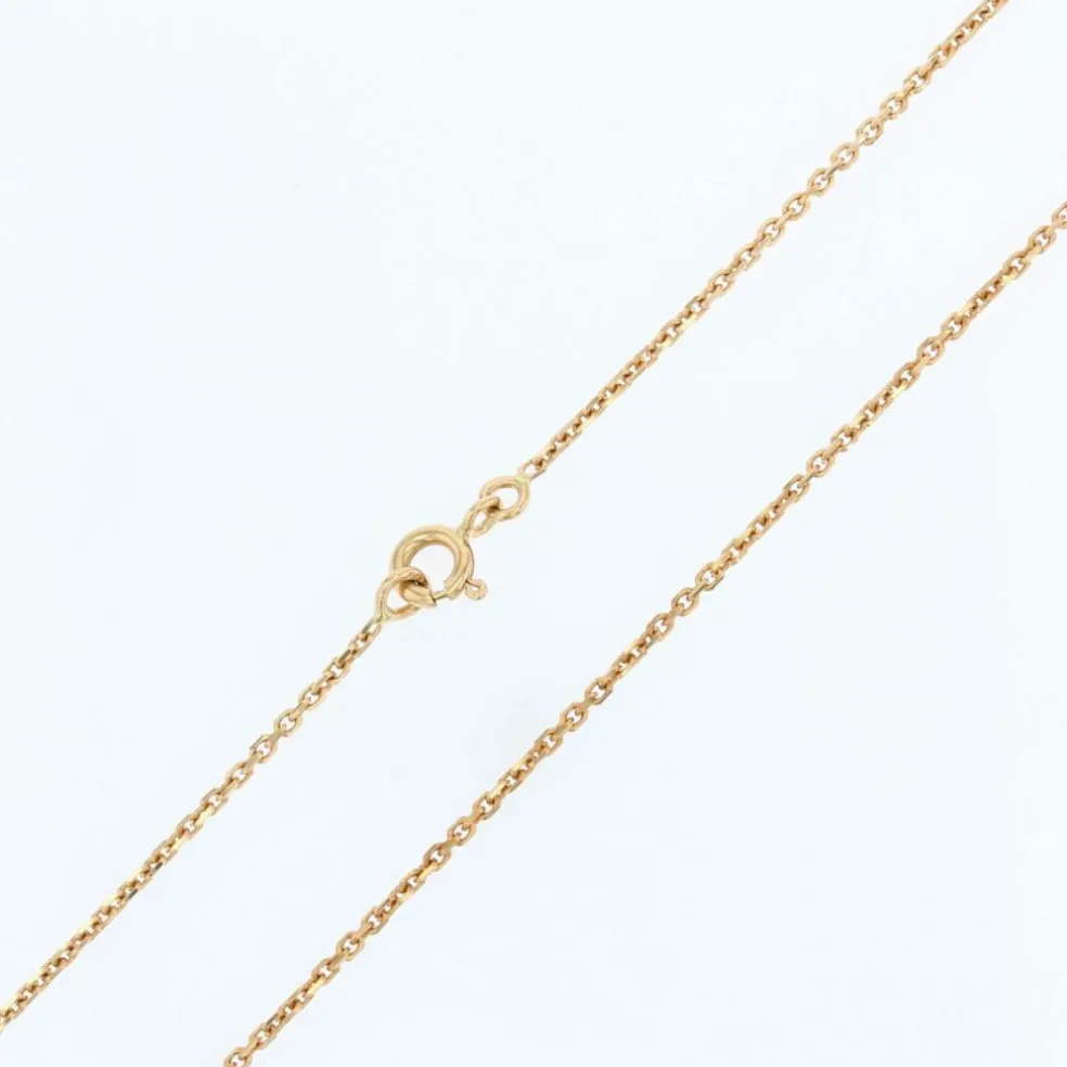 Chaine en or jaune maille forçat limée