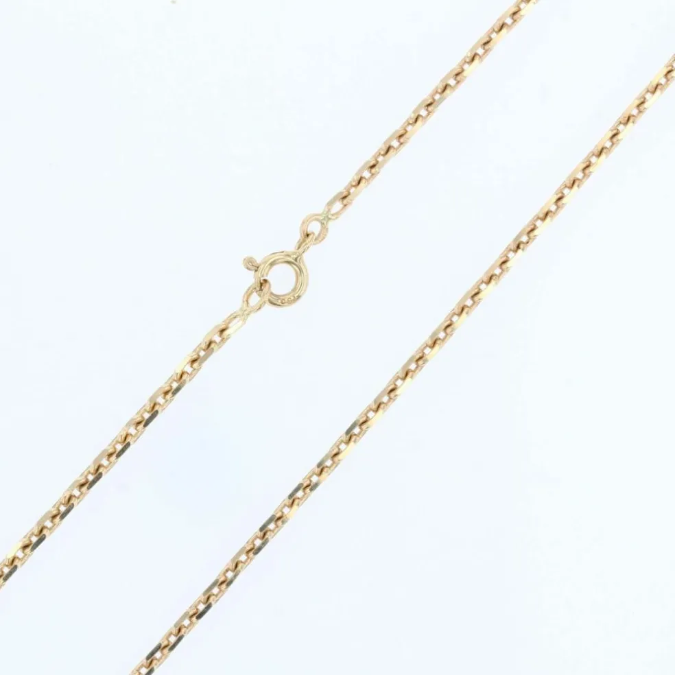 Chaine en or jaune maille forçat limée