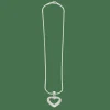 Chaine et pendentif coeur en or gris