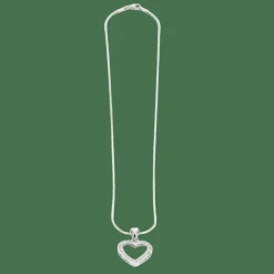 Chaine et pendentif coeur en or gris