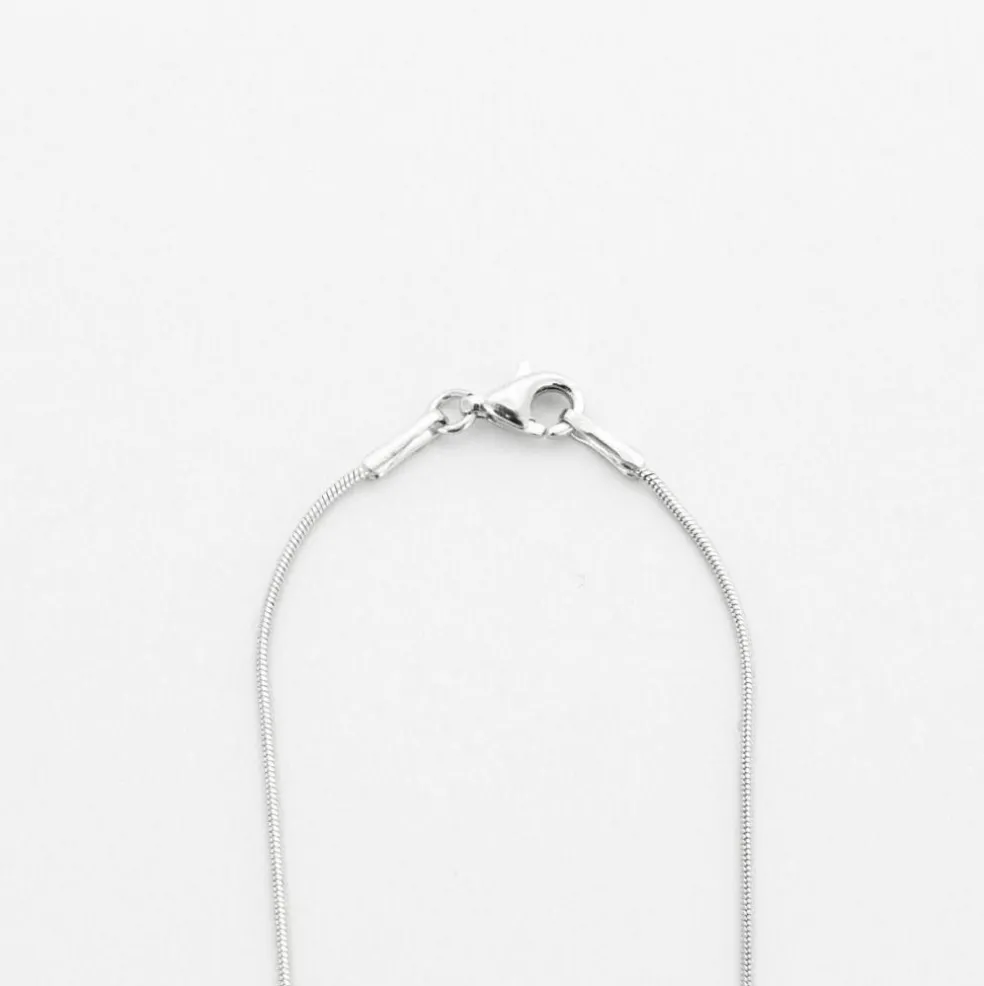 Chaine et pendentif coeur en or gris