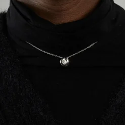 Chaine et pendentif diamant or blanc 18K