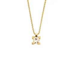Chaine et pendentif or jaune et diamant