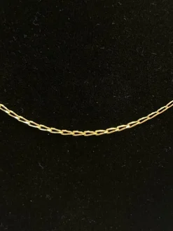 Chaine maille cheval or jaune