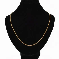 Chaine maille cube or jaune