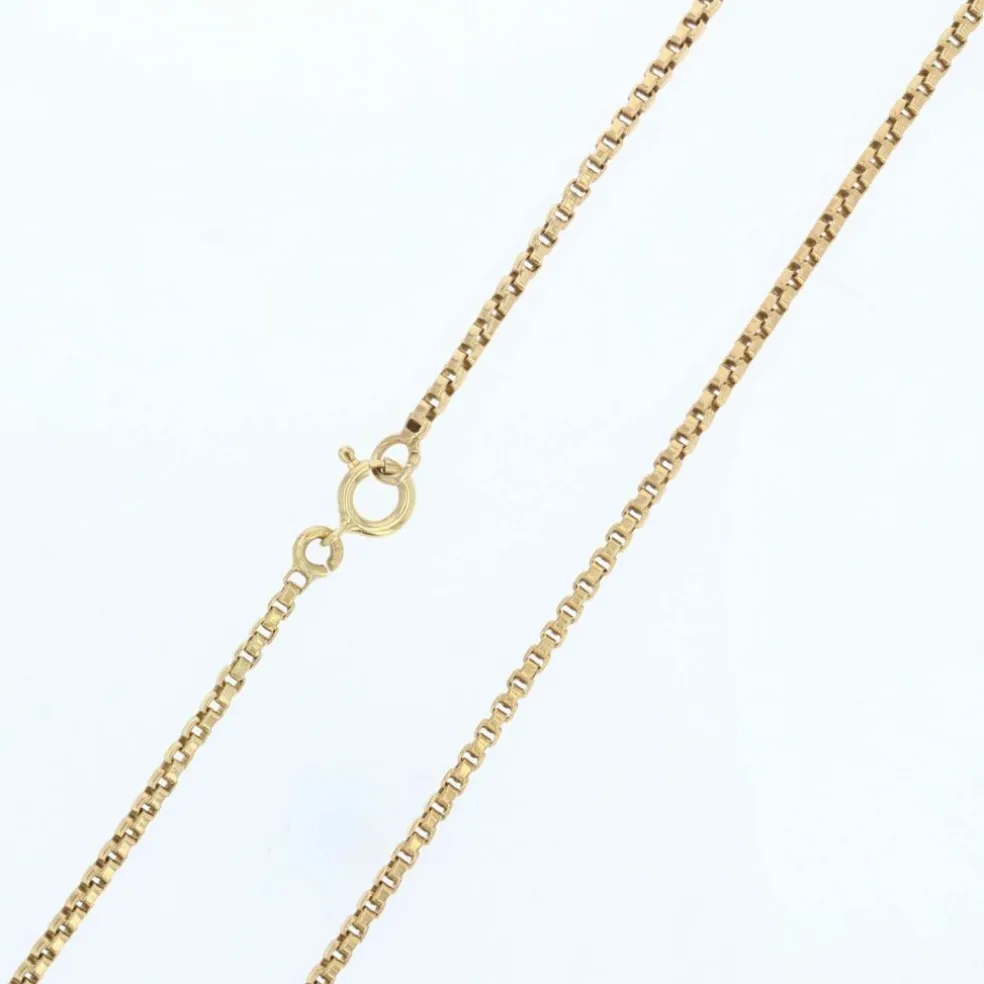 Chaine maille cube or jaune