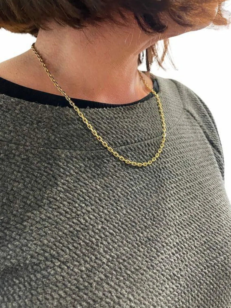 CHAINE MAILLE FORÇAT DIAMANTÉE