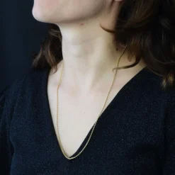 Chaine maille forçat limée en or jaune