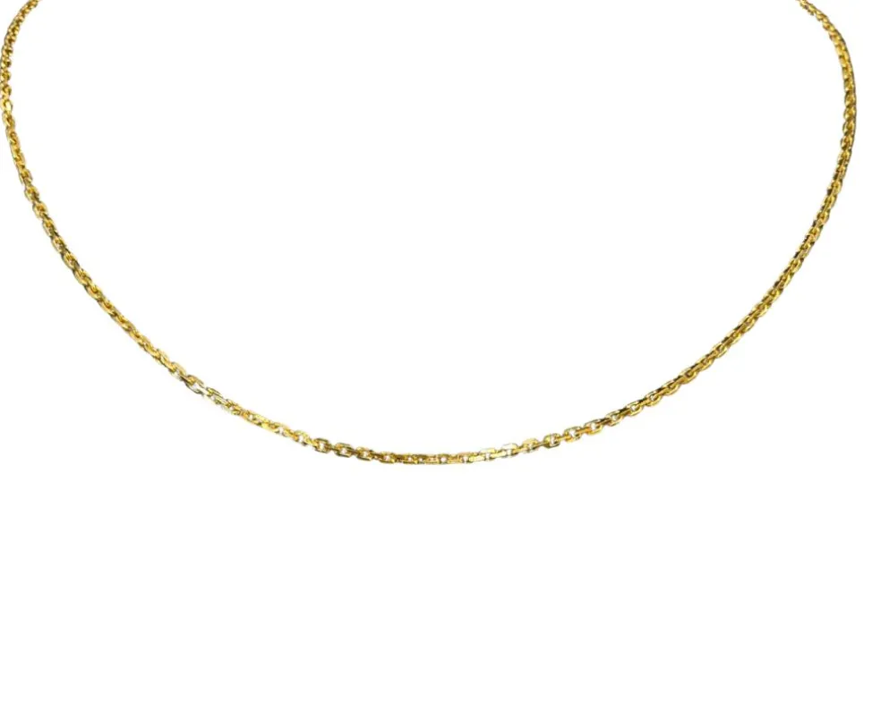 Chaine maille forçat pleine or jaune