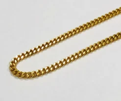 Chaine maille gourmette en or jaune 18k
