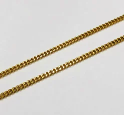 Chaine maille gourmette en or jaune 18k
